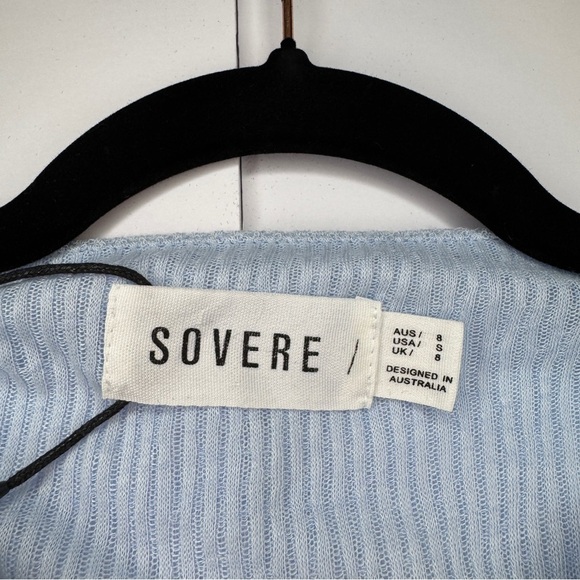 Souvenir Light Blue Draped Bodysuit - Picture 4 of 8